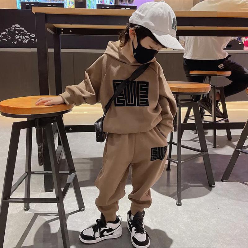 Boys' Spring 2025 Toddler Street Style Two-Piece Outfit: Cool and Handsome Children's Clothing Set