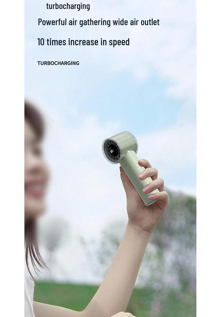 Smart Digital Display Handheld Fan with Hundred-Speed Adjustment - Portable & Powerful Outdoor Mini Fan
