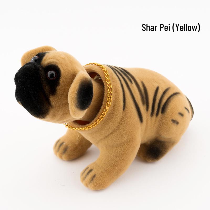 Resin Shaking Head Dog Figurine Car Ornament