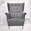 Diana Scandinavian Family Furniture Wing Chair, Light Gray Ash PRO