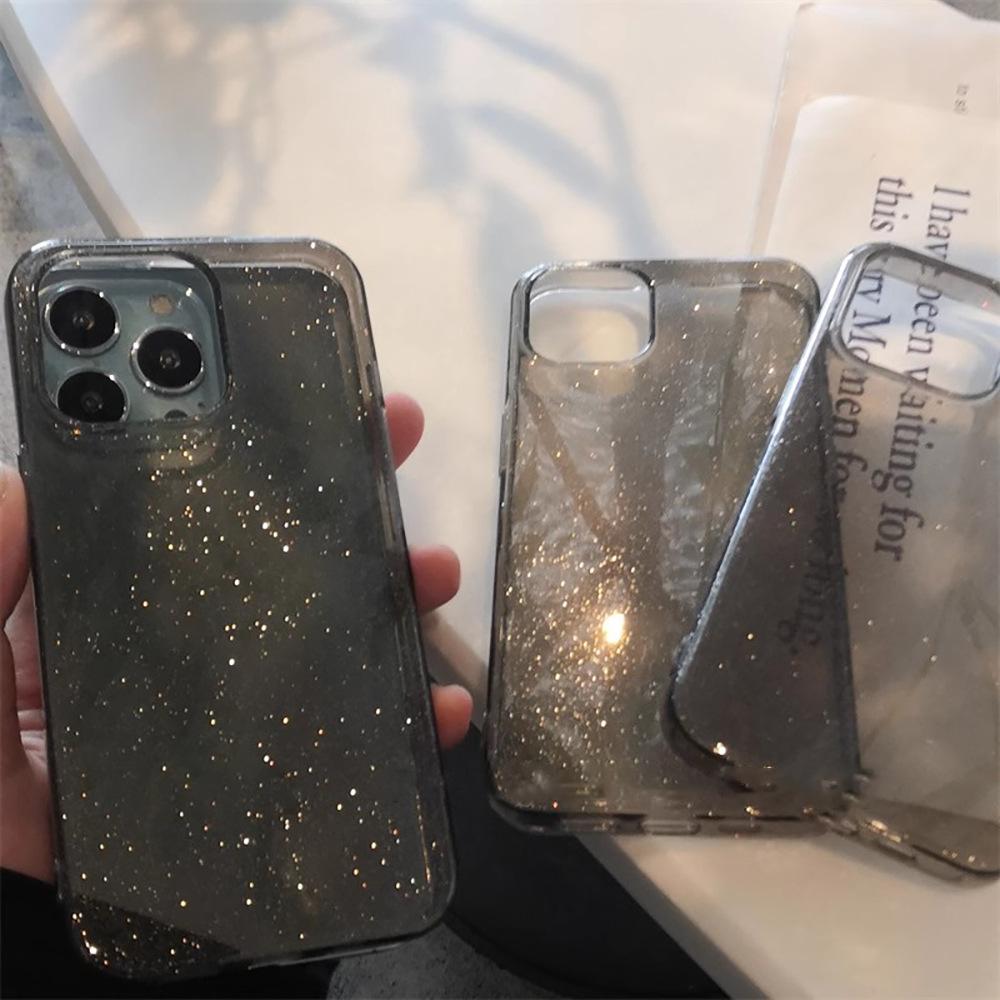Creative Transparent Black Phone Case for Apple Phones