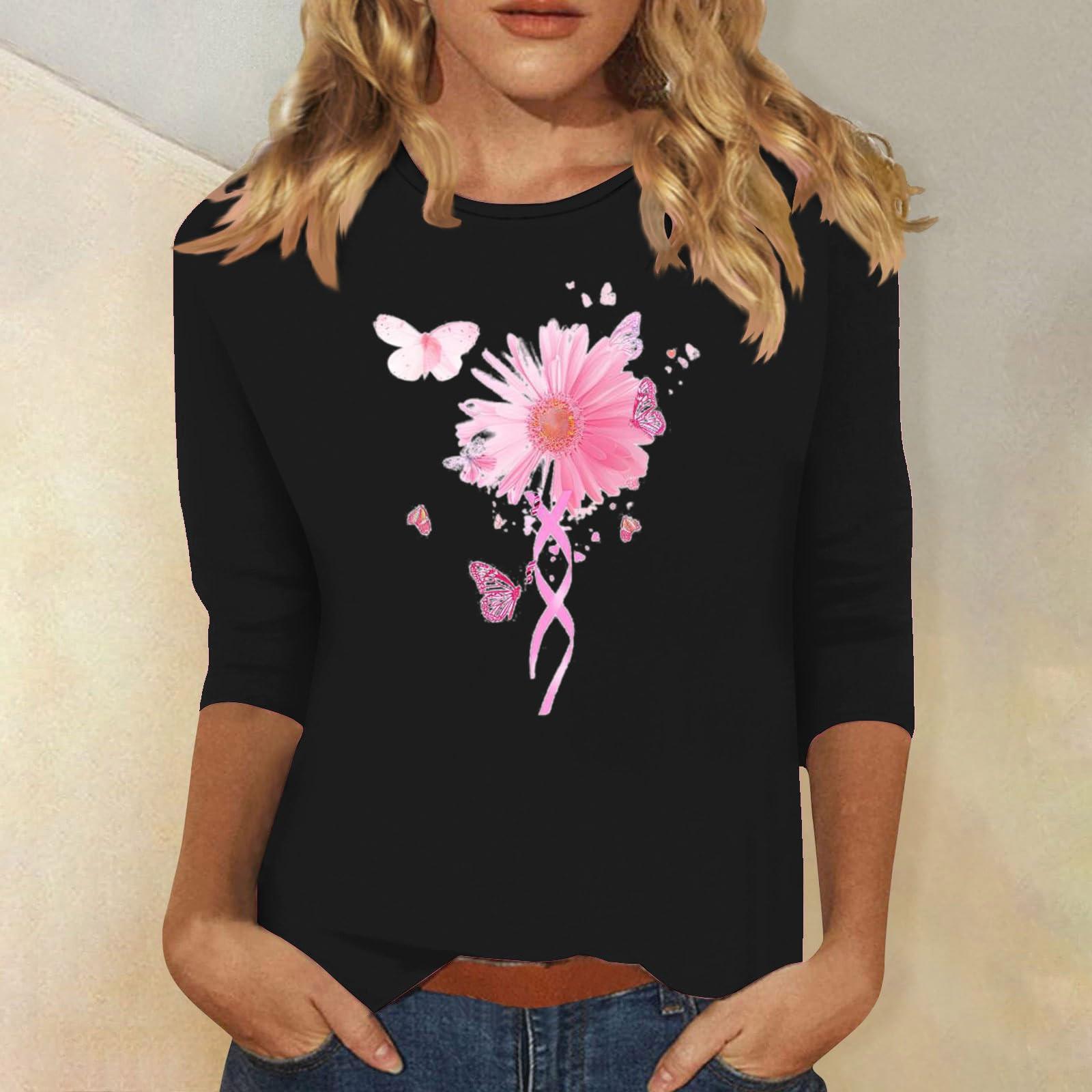 

Женская модная и повседневная футболка с круглым вырезом и рукавом семь четвертей L чёрный