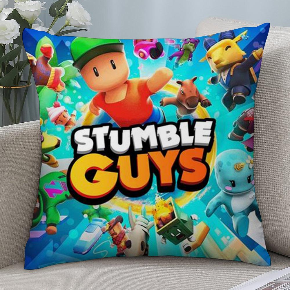 Pillow Sleeping Game S-Stumble Guys Ornamental Pillow Case Short Plush Sofa Decorative Gift Home Double-sided Printing Cushion