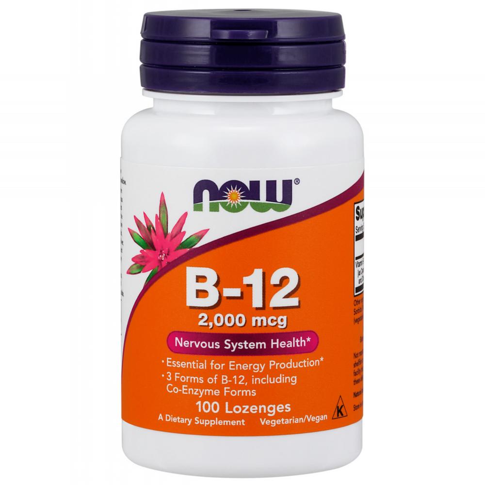 Now Foods Vitamin B-12 2000mcg Lozenges 100 Tablets 1 pcs