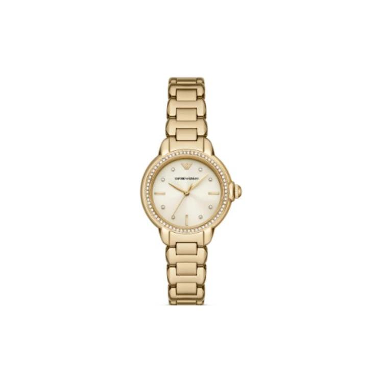 EMPORIO ARMANI Three-Hand Gold-Tone Stainless Steel Watch AR11609-CLG Yellow Watch Dial