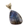 Natural Labradorite Gemstone 925 Solid Sterling Silver Gift Pendant 2.25" F8Y08