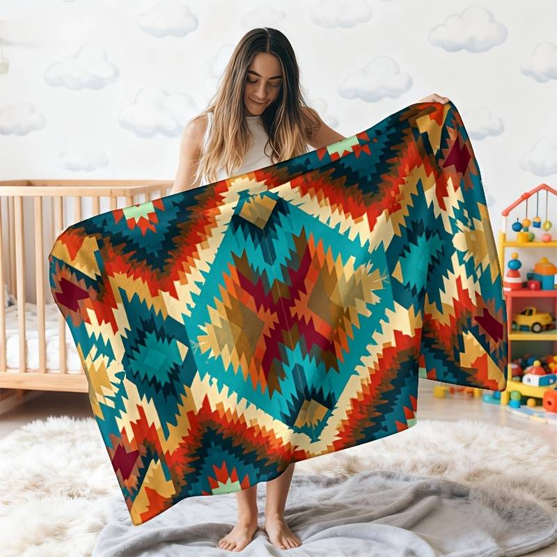 Vintage Patchwork-Quilte-Stil Überwurfdecke - Rustikales Blumen-Thema Weiche Decke für Warme Gemütliche Wohnkultur