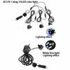 Underwater 6-LED Light Ring For Fountain Fish Pond Water Garden AC Adapter Vertical Adjustment Warm White White Multicolor