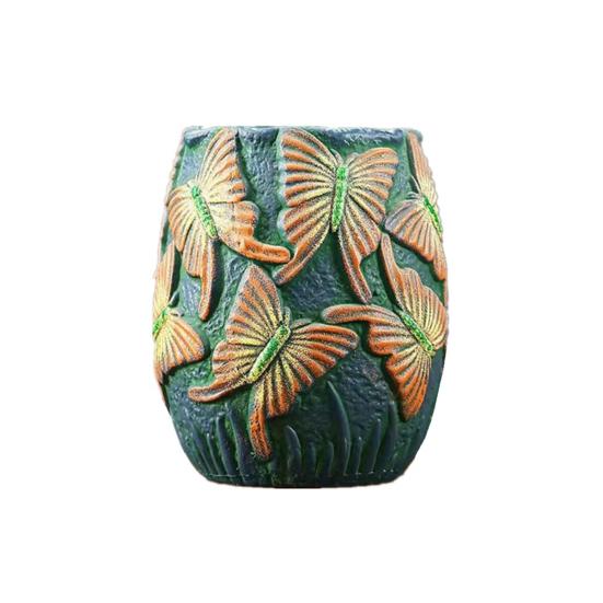 Handmade Animal Flower Pot Hand-painted Swan Butterfly Bird Planter Pot Home Balcony Garden Decoration Cactus Succulents Plants Container