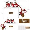 1PC Christmas Wooden Door Frame Decoration Creative Corner Door Frame Decoration Dwarf Santa Claus Pendant