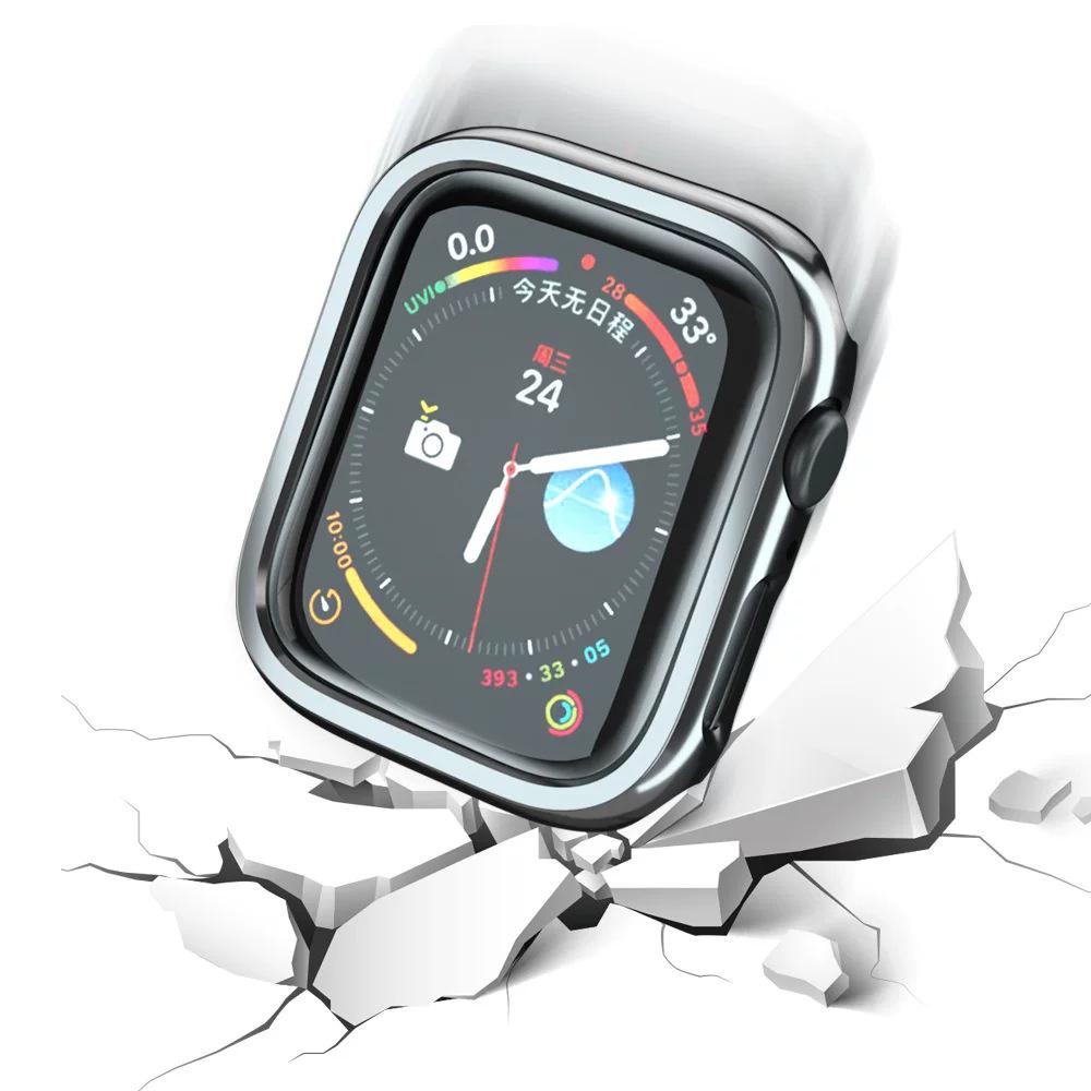 Apple S12 Electroplated Hollow Protective Watch Case for Apple Watch Series 12