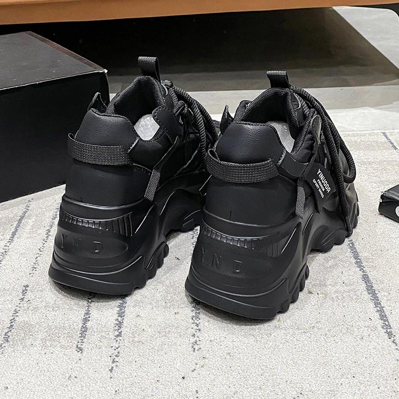 Fashion Autumn Women's Sneakers New Breathable High Platform Shoes Woman Ladies Vulcanize Casual Chunky Sneakers Zapatillas Mujer 8CM