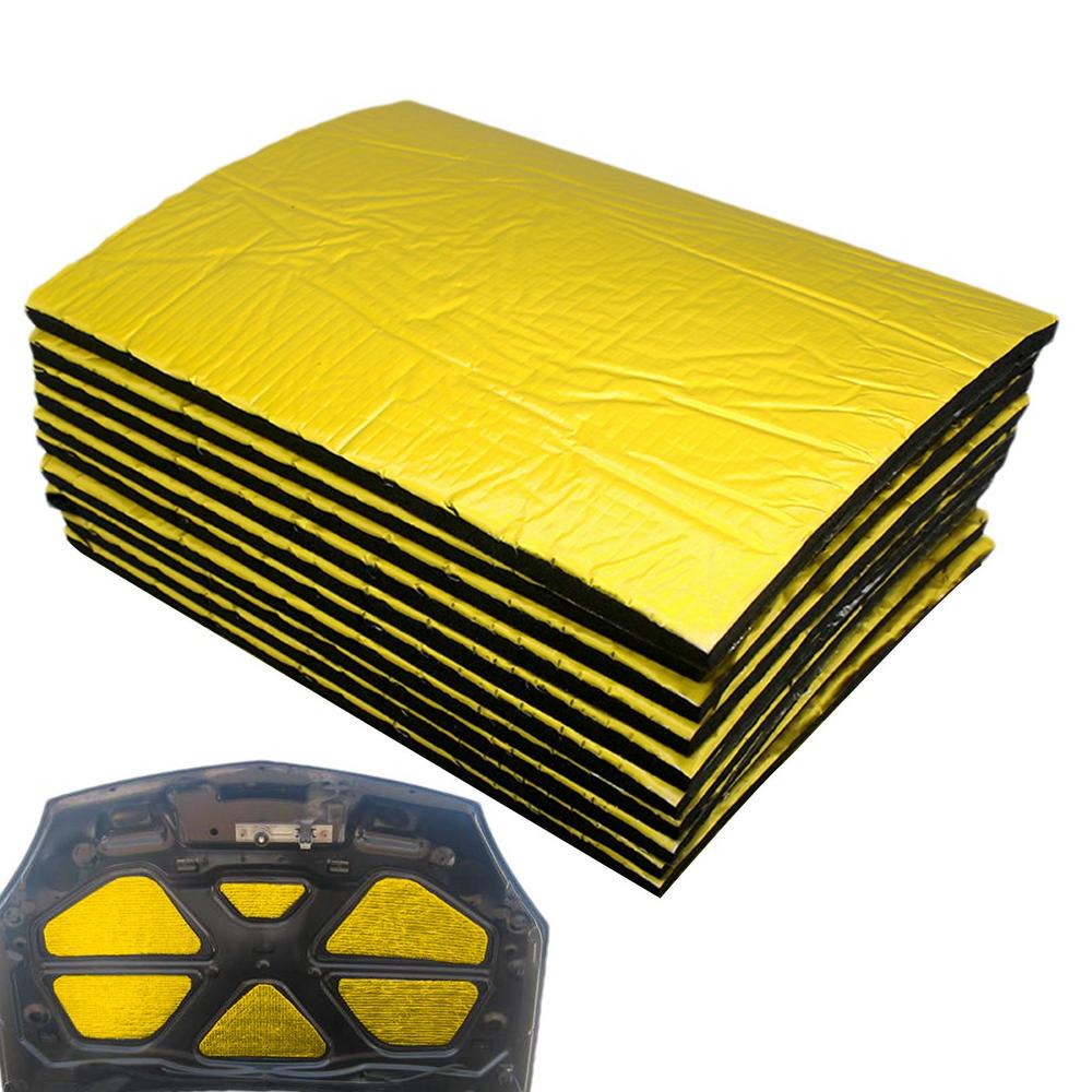 

Звукоизоляция для автомобилей 10 шт. Автомобильный тепло-звукоизоляционный коврик клейкий автомобильный шумопоглощающий коврик тепло-звукоизоляция золотой