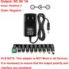 Power Supply AC Adapter DC 9V 1A Power Cord Universal Power Adapter 9V Charger with 10 Interchangeable Jacks Compatible with 1000mA 900mA 800mA 600mA
