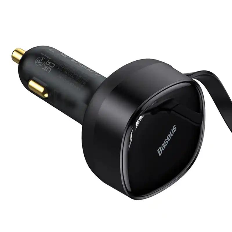 Ładowarka Samochodowa Baseus Enjoyment Z Kablami Usb-C + Lightning 3A, 30W (Czarna)