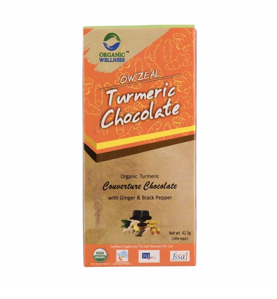 

Шоколад с Куркумой (42.5 г), Turmeric Chocolate, Organic Wellness