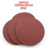 Long lasting 4inch/100mm Sandpaper Discs for Synthetic Materials (20pcs)