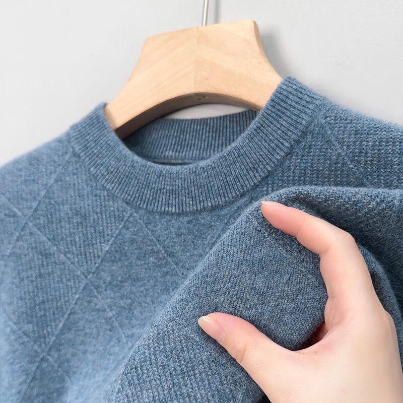 Firstview Men's Winter Warm 12-Gauge 320g Long-Sleeve Wool Sweater FV25D1965