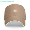 Compass North South East West Sailing Unisex Baseball Cap Denim Fabric Hat Adjustable Snapback Outdoor Sports Cap