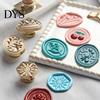 Metal Seal for Crafting Embossed Wax Stamp, Zinc Alloy Sealing Stamp with Various Artistic Stationery Patterns Wedding Invitations Envelopes