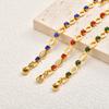 Crystal Zircon Hollow Oval Chain Necklace for Women, Gold Color Stainless Steel CZ Necklace, Elegant Party Wedding Jewelry