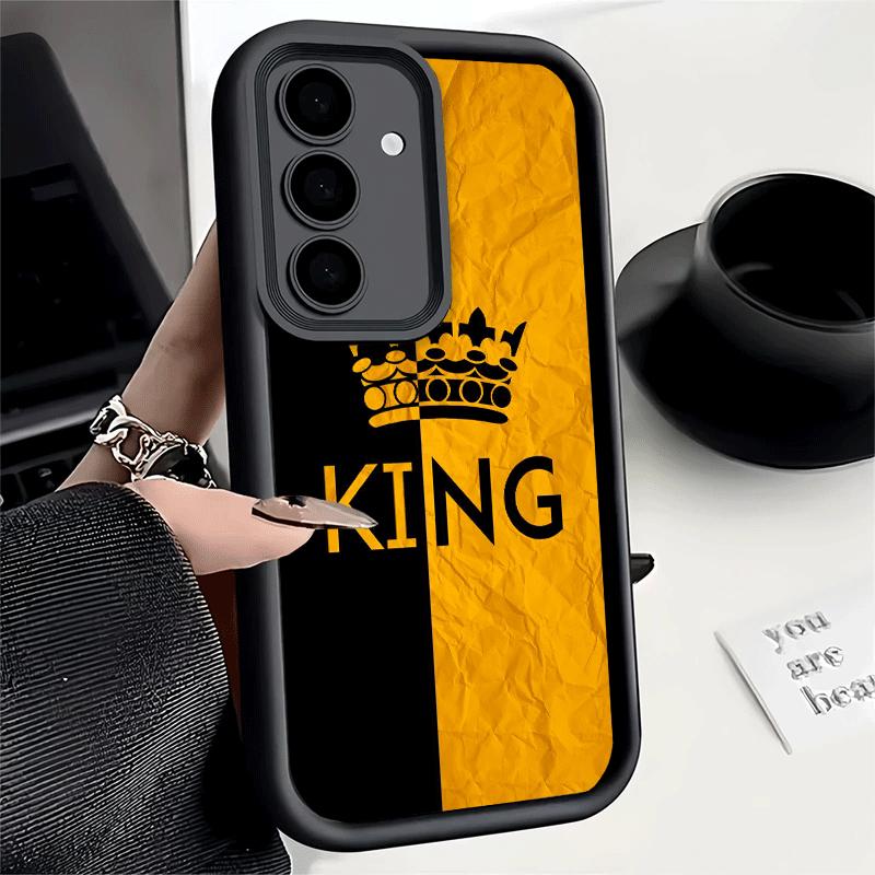 Phone Case for Samsung Galaxy S26 S25 Ultra S24 FE Queen King Couple Theme Shell S23 Plus S22 + S21 S20 5G Soft Silicone Funda