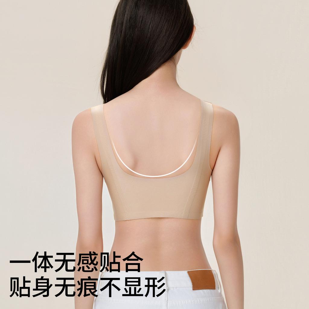 Large breasts show small women's seamless lifting, gathering and closing secondary breasts, anti-hanging semi-fixed cup, bra cover women's seamless