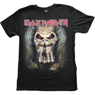 Oficiální tričko Iron Maiden Eddie Svíčka Prst Černé Nové