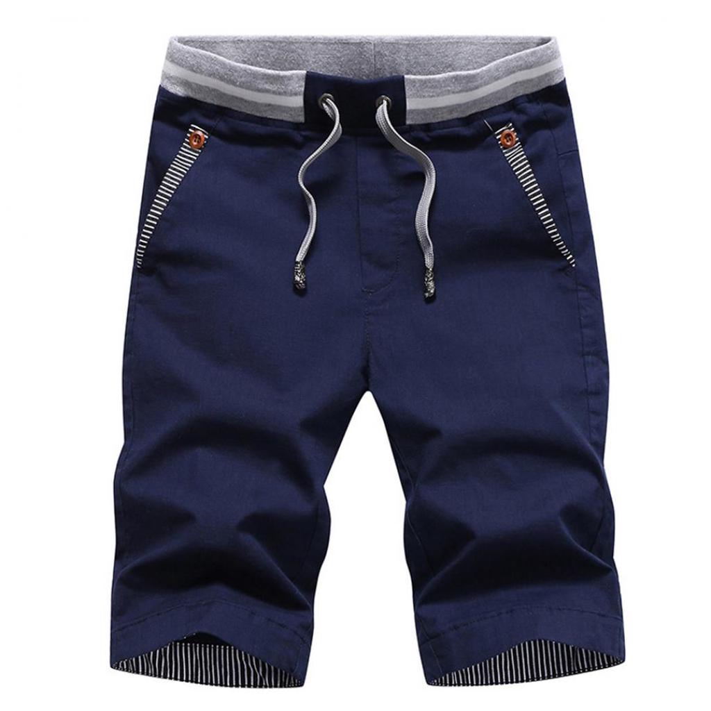 Men's Summer Recreational Drawstring Shorts Sports Riding Beach Sports Pants