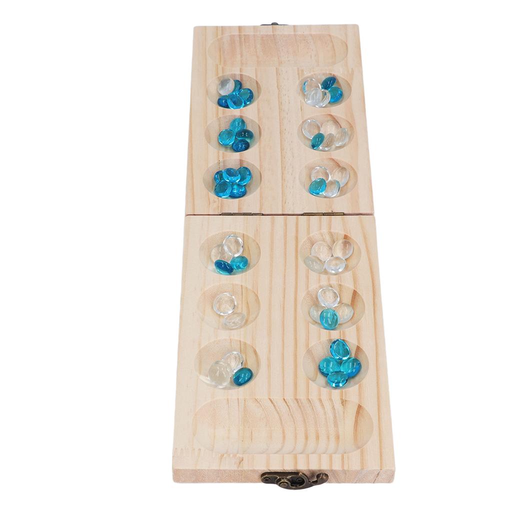 Dřevěná sada deskové hry Mancala Trénink logického myšlení Interaktivní stolní hra Puzzle Desková hra