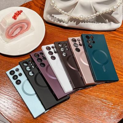 Coque pour téléphone portable Samsung S24ultra Magnétique Mate S23S22S21 Ultra Mince A35 avec Film pour Objectif Note10
