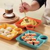 Piatto per ravioli antiscivolo, impilabile, in plastica, per immersione, piatto per sushi