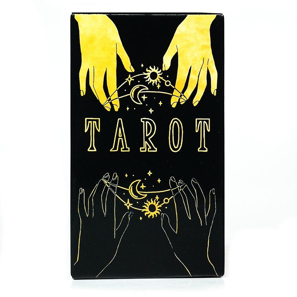 10.3*6 Cm Classic Black Rider Waite Tarot Deck In Russian Language with Guidebook for Beginners 78 Pcs Tarot Cards
