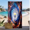 Asciugamano da Spiaggia Stampato Manchester City Asciugamano Morbido ad Asciugatura Rapida Coperta da Spiaggia Rettangolare Grande Portatile per Viaggio Piscina