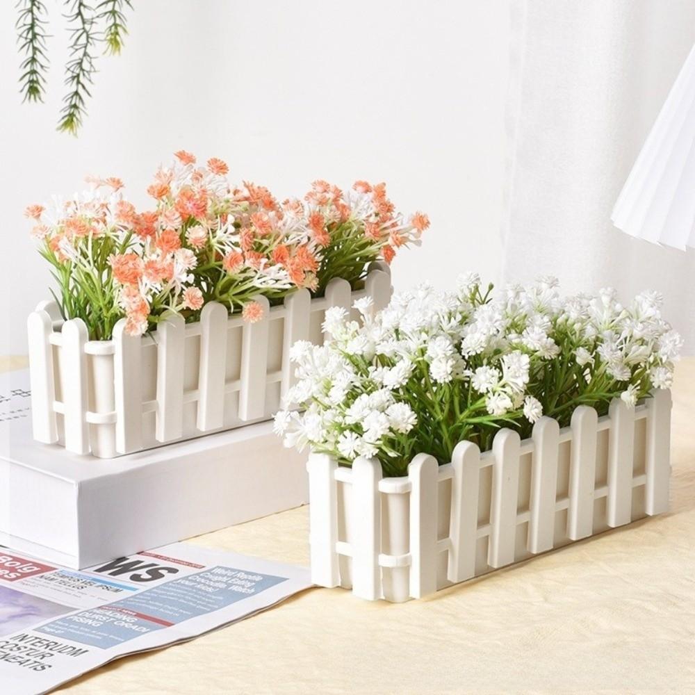 Small Planter Box Greenery Container Flower Arrangement Creative Fence Flowerpot Porch