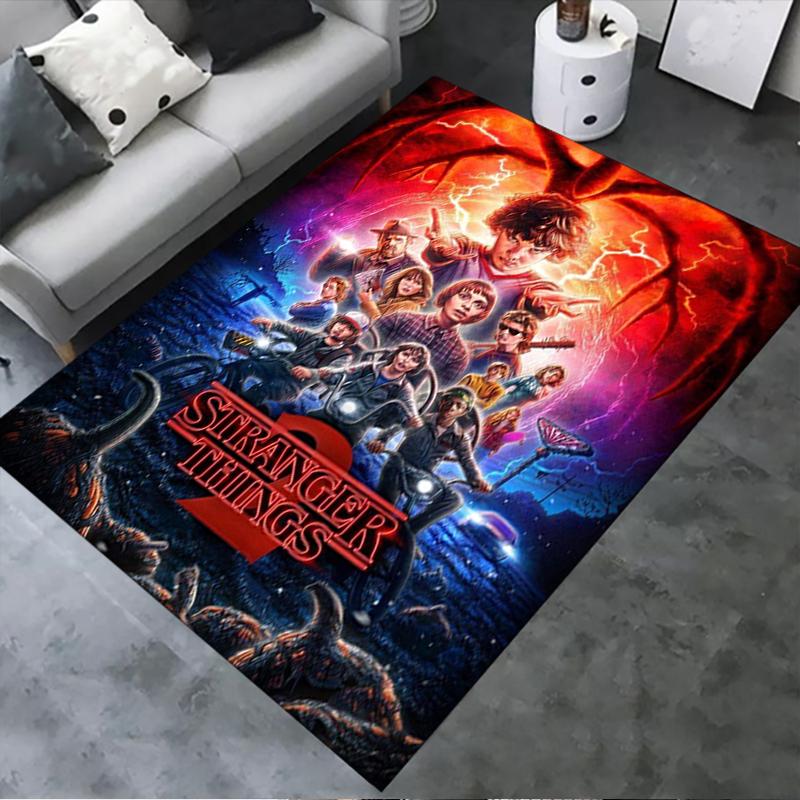 

2025 New stranger things Carpet Rug for Living Room Bedroom Home Sofa Decoration,Kids play Non-slip Floor Mat87 40x60cm( 15x23in )