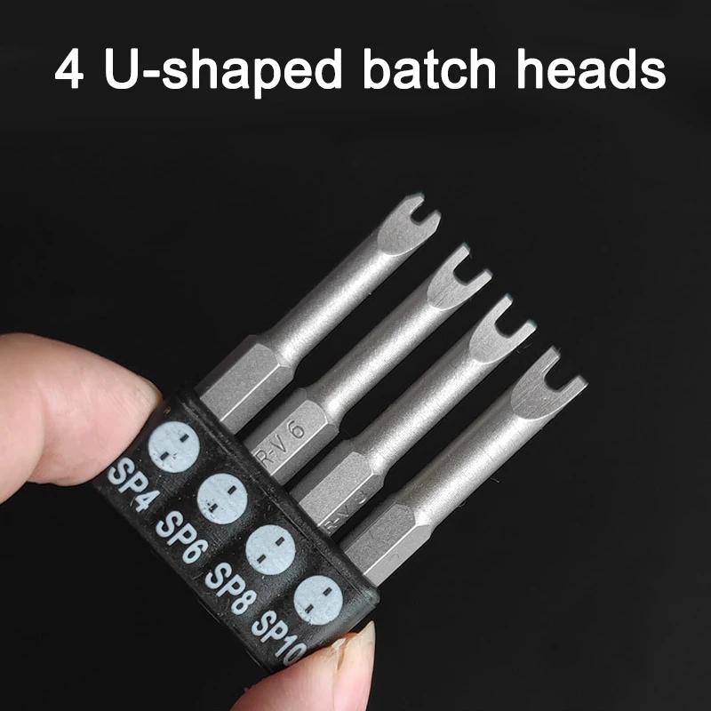 Screwdriver Bit Set 1/4'' Hex Shank Triangle U-shaped Y-shaped Three Points Special-Shaped Bit Set Hexagonal Interface