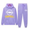 Men's Women 2Pcs Sets Fleece Sweatshirt Hoodies Pants OPEL Car Male Sportswear Tracksuits Unisex Ensemble Homme