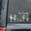 Familienauto Aufkleber Familie Aufkleber Für Auto Fensterscheiben My-Family Strichmännchen Familie Stoßstange Aufkleber Für Auto LKW