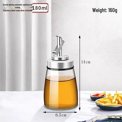 ZISIZ Stainless Steel Gravity Oil & Vinegar Dispenser Set