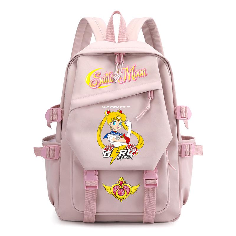 Sailor Moon Anime Small Backpack for Girls Student Lightweight Daypack Casual School Bag