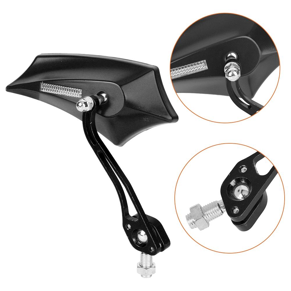 A Pair of Universal Motorcycle Motorbike Modified Accessories Rear View Rearview Mirror(Black)