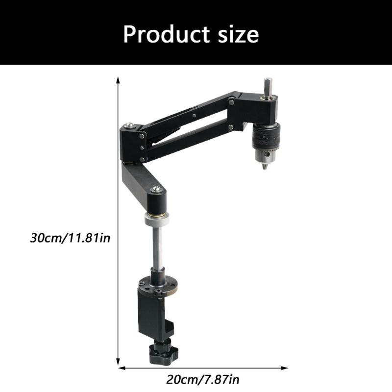 High Precisions Safe Machined Aluminum Alloy Tapping Arm Support Bracket For Hand Drills Easy Installation Light Duty