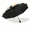1pc Dogs Friends Automatic Open/Close Umbrella - Compact Travel Umbrella, 8-Rib Heavy-Duty Construction, Ideal Gift, Outdoor Accessory082