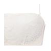 AMOSTYLE Bandeau Bra Panties Lace 1202 C70M Size (Removable Straps) & Set, Chic, (White),