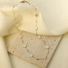Stainless Steel Personality Popular Non-Fading Texture White Five-Pointed Star Collarbone Necklace Bracelet Set Elegant Accessories Women