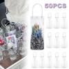 50 Pcs Clear Plastic Gift Bags with Handle Transparent Gift Bag Reusable Tote Bag PVC Goodie Bags for Wedding Party Supplies