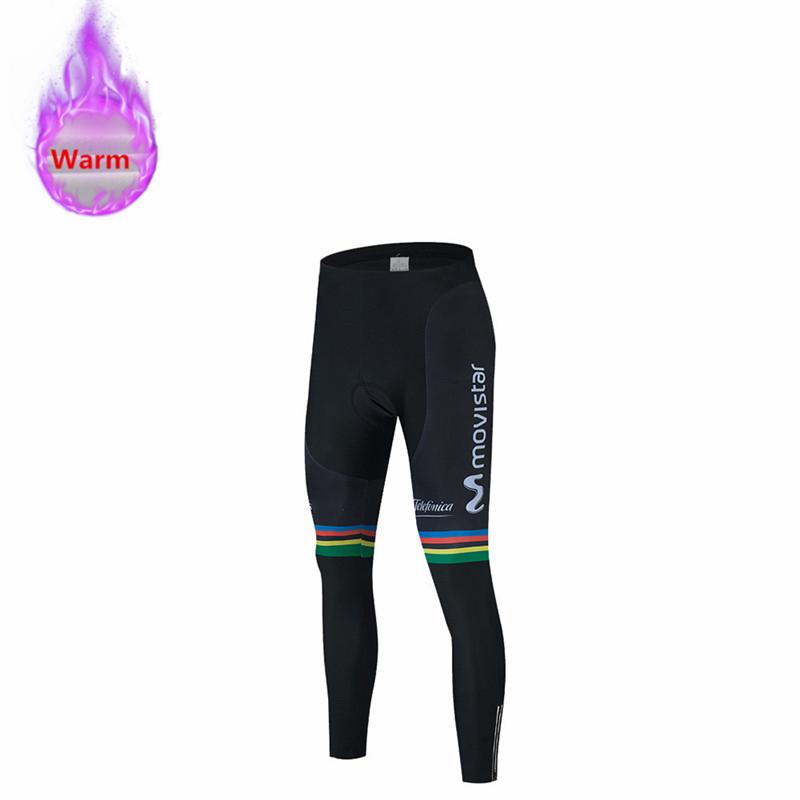 New 2025 Bicycle Winter Cycling Clothes Movistar Long Sleeve Clothing Riding Jersey Set Mtb Thermal Fleece Maillot Ropa Ciclismo