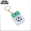 Spinning Soccer Clicker Keychain with Flag Pendant Stress Relief Fidget Toy for Fans Collectible Memorial Gift Boys Girls