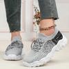 Breathable Platform Sneakers Knitted Chunky Shoes for Women Men Leisure Walking Shoes Trendy Socks Shoes Non-slip Wear-resistant